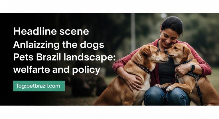 Dog with caregiver in a rain-soaked Brazilian urban setting.