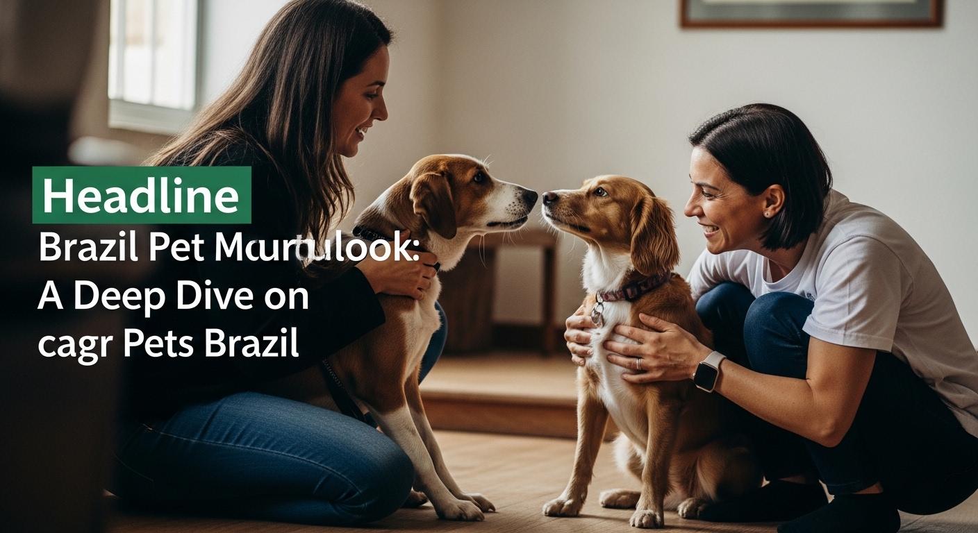 Brazilian pet owner evaluating premium pet foods in a contemporary pet shop.