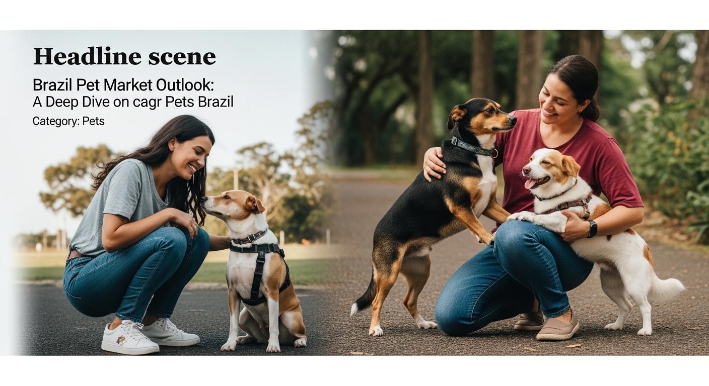 Brazilian pet owner evaluating premium pet foods in a contemporary pet shop.