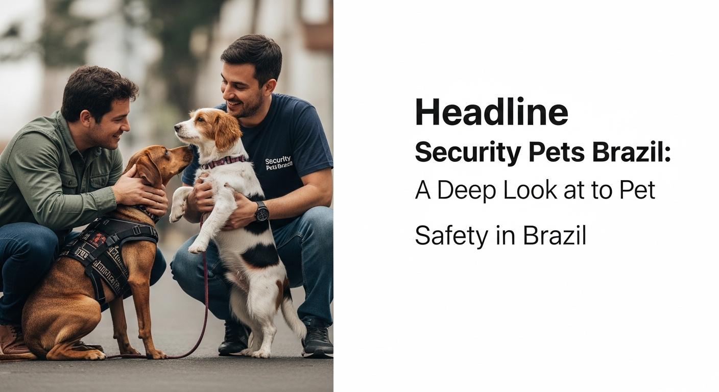 Smart pet security devices and pets in a Brazilian home.