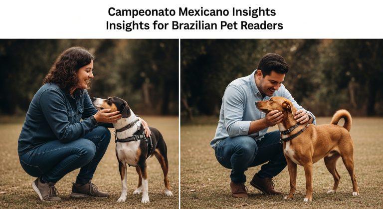 Brazilian pet owner and dog watching campeonato mexicano on TV