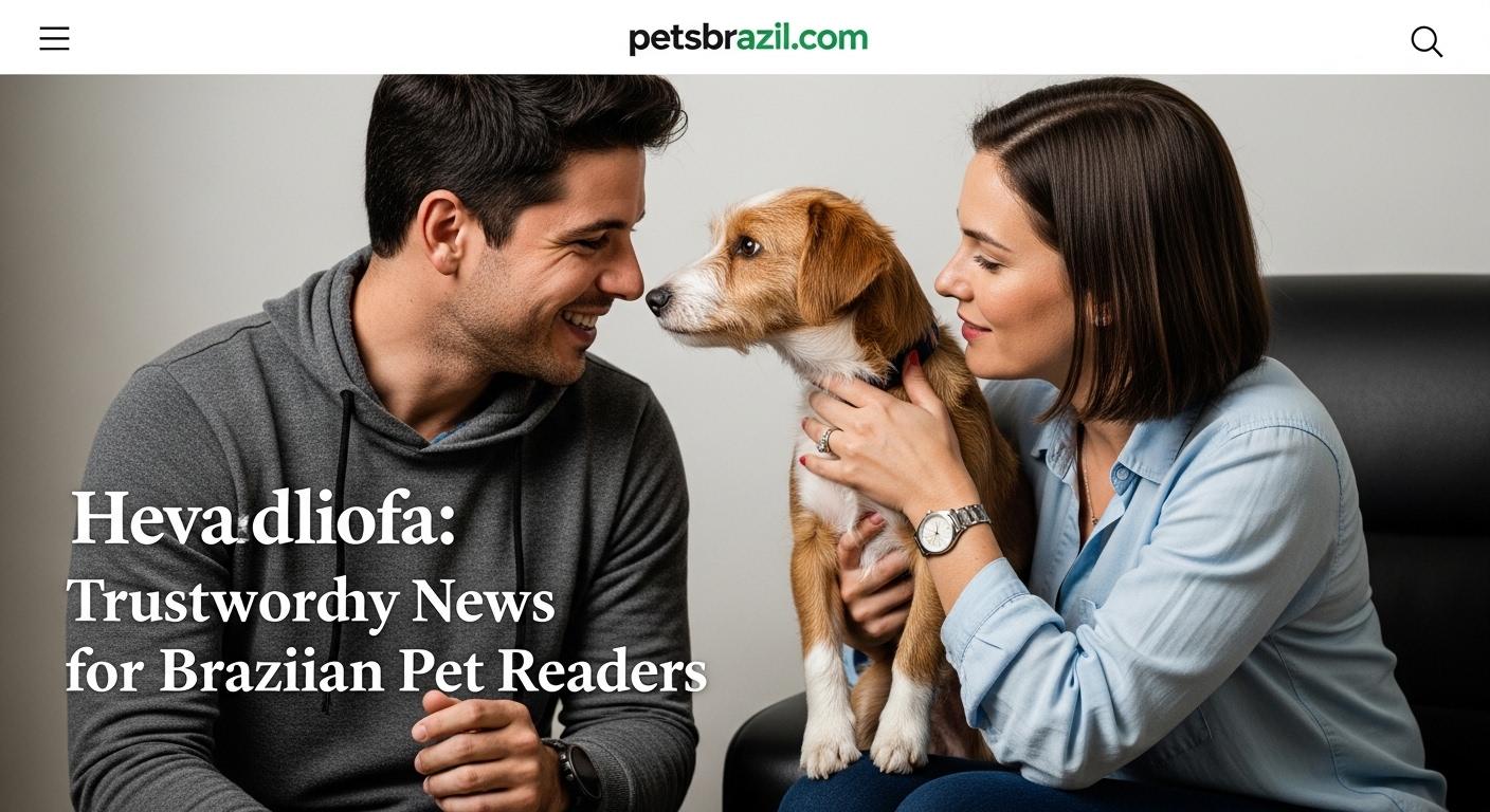 Brazilian pet owner reading levski sofia news on a tablet with a dog nearby and a Bulgarian flag in the background.