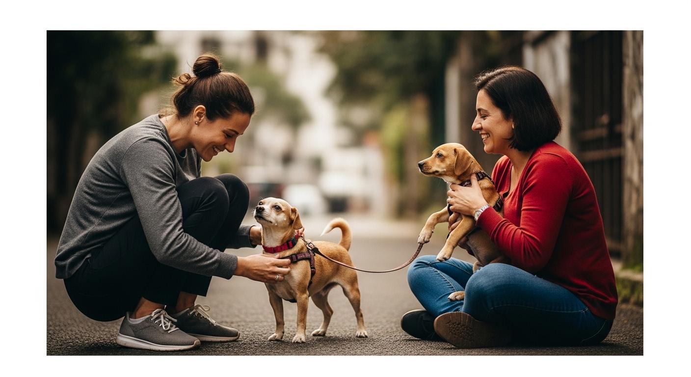 Pet owner at home considering Tele Sena draw and pet care budgeting in Brazil.